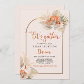 感謝祭ディナー招待状 招待状 (正面/裏面)