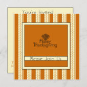 感謝祭ディナー招待状 招待状 (正面/裏面)