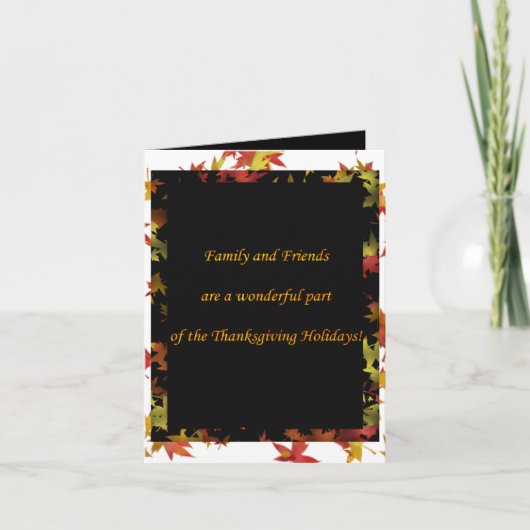 感謝祭ディナー招待状 招待状 (正面)