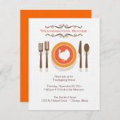 感謝祭ディナー招待状 招待状 (正面/裏面)