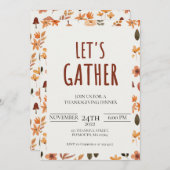 感謝祭ディナー招待状 招待状 (正面/裏面)