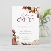 感謝祭ディナー招待状 招待状 (スタンド正面)