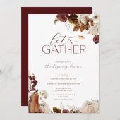 感謝祭ディナー招待状 招待状 (正面/裏面)