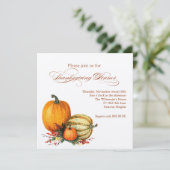 感謝祭ディナー招待状 招待状 (スタンド正面)