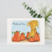 感謝祭ディナー招待状 招待状 (スタンド正面)