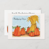感謝祭ディナー招待状 招待状 (正面/裏面)