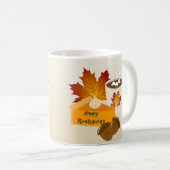 感謝祭ディナー料理パンプキンパイホットチョコ コーヒーマグカップ (正面右)