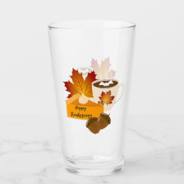 感謝祭ディナー料理パンプキンパイホットチョコ タンブラーグラス