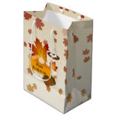 感謝祭ディナー料理パンプキンパイホットチョコ ミディアムペーパーバッグ (正面アングル)