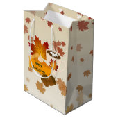 感謝祭ディナー料理パンプキンパイホットチョコ ミディアムペーパーバッグ (裏面アングル)