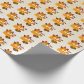 感謝祭ディナー料理パンプキンパイホットチョコ ラッピングペーパー (角)