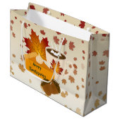 感謝祭ディナー料理パンプキンパイホットチョコ ラージペーパーバッグ (正面アングル)