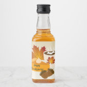 感謝祭ディナー料理パンプキンパイホットチョコ リキュールボトルラベル (正面)