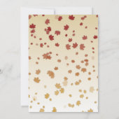 感謝祭ディナー料理パンプキンパイホットチョコ 招待状 (裏面)