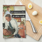 感謝祭ディナー秋の色のアコランズプレイド キッチンタオル (四つ折り)