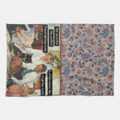 感謝祭ディナー秋の色のアコランズプレイド キッチンタオル (横)