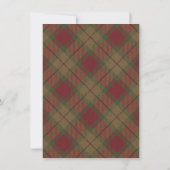 感謝祭ディナー秋の葉カボチャタータンチェック 招待状 (裏面)