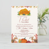 感謝祭ディナー秋パンプキントルコパーティー 招待状 (スタンド正面)