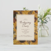 感謝祭ディナー秋フローラ招待状 招待状 (スタンド正面)