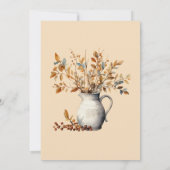 感謝祭ディナー秋モダンフレンドシップ 招待状 (裏面)