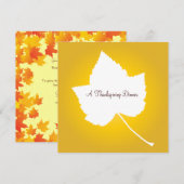 感謝祭ディナー秋秋招待状 招待状 (正面/裏面)