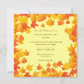 感謝祭ディナー秋秋招待状 招待状 (裏面)
