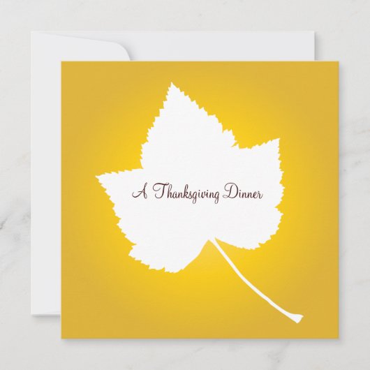 感謝祭ディナー秋秋招待状 招待状 (正面)