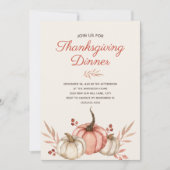 感謝祭ディナー秋秋素朴国 招待状 (正面)