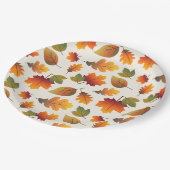 感謝祭ディナー秋/秋カラフルの葉 ペーパープレート (アングル)