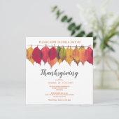 感謝祭ディナー紅葉テンプレート 招待状 (スタンド正面)