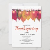 感謝祭ディナー紅葉ヴィンテージライト 招待状 (正面)