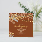 感謝祭ディナー紅葉ヴィンテージライト 招待状 (スタンド正面)