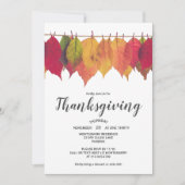 感謝祭ディナー紅葉ヴィンテージライト 招待状 (正面)