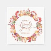 感謝祭ディナー紅葉友情 スタンダードカクテルナプキン (正面)