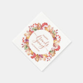 感謝祭ディナー紅葉友情 スタンダードカクテルナプキン (角)