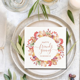 感謝祭ディナー紅葉友情 スタンダードカクテルナプキン