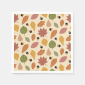 感謝祭ディナー紅葉withどんぐり スタンダードカクテルナプキン (正面)