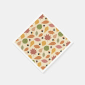 感謝祭ディナー紅葉withどんぐり スタンダードカクテルナプキン (角)