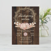 感謝祭ディナー素朴パンプキンパンパリース 招待状 (スタンド正面)