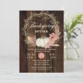 感謝祭ディナー素朴パンプキンパンパリース 招待状 (スタンド正面)