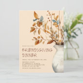 感謝祭ディナー素朴秋フレンドシップ 招待状 (スタンド正面)