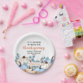 感謝祭ディナー聖なる書物、 経典パンプキンパッチファミリー ペーパープレート (パーティー)