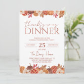 感謝祭ディナー食べ毎年恒例の感謝祭 招待状 (スタンド正面)