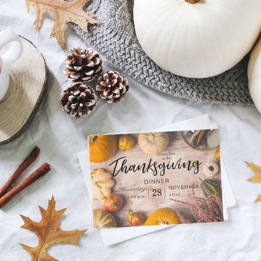 感謝祭ディナー饗宴かぼちゃ 招待状