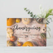 感謝祭ディナー饗宴かぼちゃ 招待状 (スタンド正面)