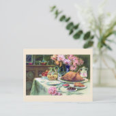 「感謝祭ディナー」ヴィンテージはがき シーズンポストカード (スタンド正面)