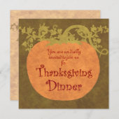 感謝祭ディナー 招待状 (正面/裏面)