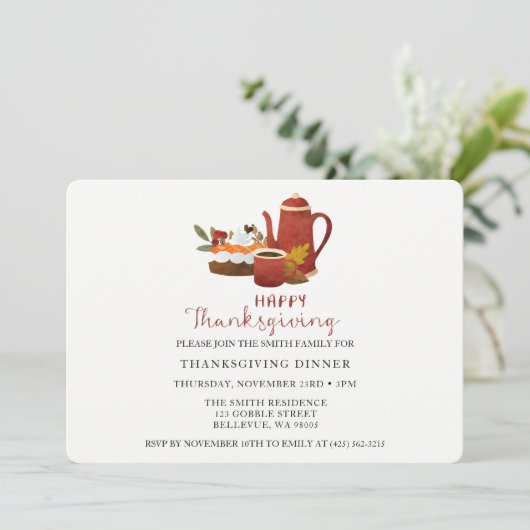 感謝祭ディナー 招待状 (スタンド正面)