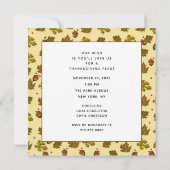 感謝祭ディナー 招待状 (裏面)