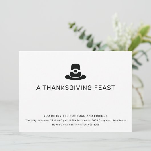 感謝祭ディナー 招待状 (スタンド正面)